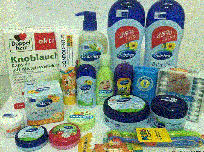德国带回婴幼儿洗护用品
