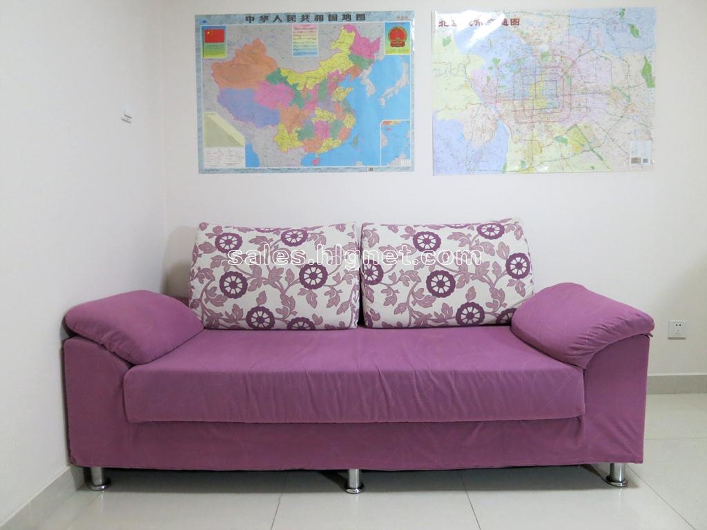 集美家居购紫红色3人布艺沙发 尺寸2m*1m,原