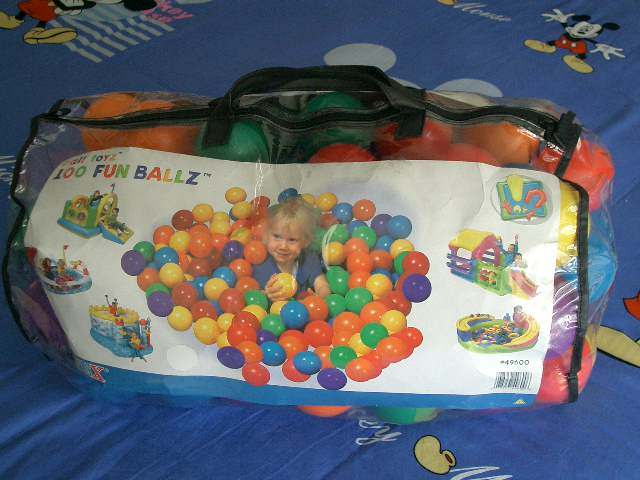 INTEX-49600趣味彩球100只装 海洋球 球池填充球