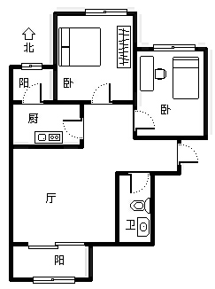 回龙观流星花园三区急售96平米两居室